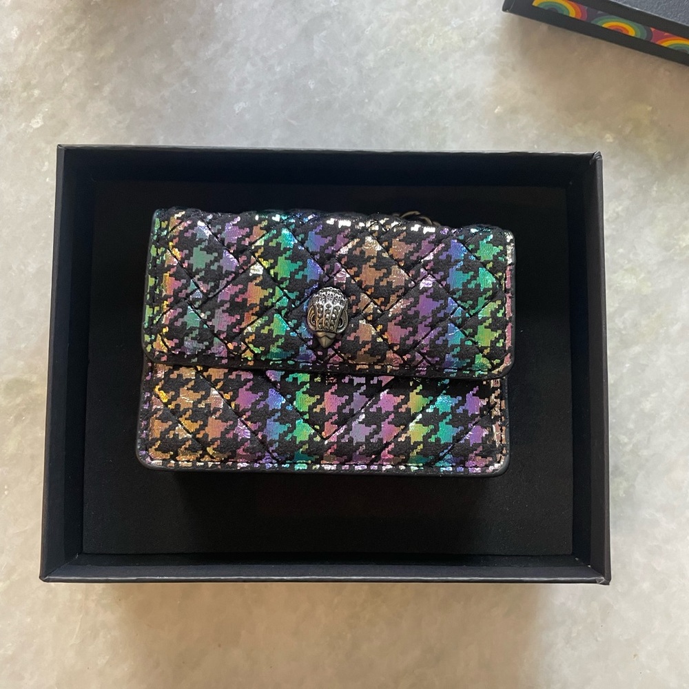 Micro Kensington Multi Houndstooth Crossbody Bag